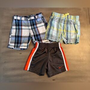 Boys bundle lot of 3 pairs of shorts nike, first impressions, Nautica 12 months